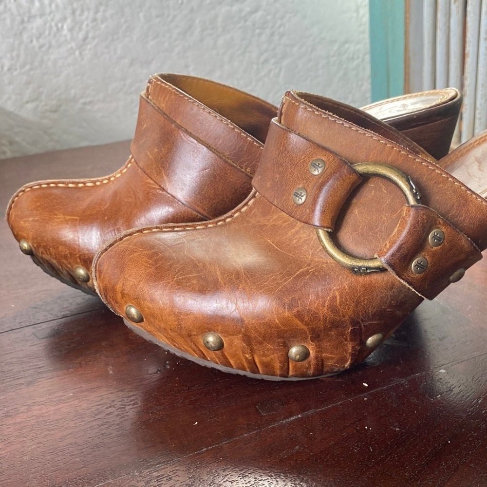 Frye ‘Reese’ Ring Mules Clogs 8.5 M Shoes Heel platform Slides